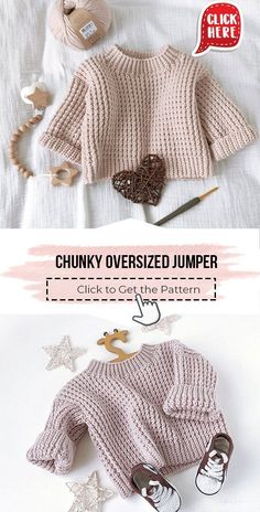 the chunky oversize jumper is knitted in two different sizes and has been made with