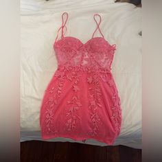 Dress Was Purchased But Has Never Been Worn. Nothing Wrong With The Dress. Pink Homecoming, Pink Homecoming Dress, Dresses Pink, Homecoming Dress, Homecoming Dresses, Pink Dress, Homecoming, The Dress, Size 6