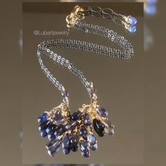 Excited to share this item from my #etsy shop: Blue Labradorite Fringe Necklace, Mix Metal Blue Gemstone Necklace, Cluster Necklace, Bib Necklace, Blue Stone, Gold Filled, Sterling Silver Blue Gemstone Necklace, Spinel Jewelry, Blue Gemstone Earrings, Blue Stone Necklace, Lapis Pendant, Gold Chandelier Earrings, Long Gold Earrings, Geek Jewelry, Swirl Earrings