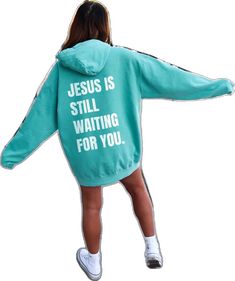 Still Waiting For You, Message Of Love, Plant Seeds, Christian Sweatshirt, Jesus Is, Christian Clothing, White Hoodie, Blue Jean, Piece Of Clothing