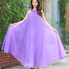 ★ Please provide a phone number when placing an order, thank you! ★Material: polyester ★This dress is loose,it fits for everyone **.♥.**'.♥.**'.♥.**'.♥.**'.♥.**'.♥.** Size Measurements: Size(XXS) length is 115 cm/45.3'' Size(XS) length is 120 cm/47.2'' Size(S) length is 125 cm/49.2'' Size(M) length is 130 cm/51.2'' Size(L) length is 135 cm/53.1'' The model height is 160 cm, weight is 45KG ♥Custom-made♥ Please tell me your Weight, Height, Bust measurement. The basic measurements we need for makin Chiffon Dress Summer, Long Flowy Dress, Cotton Short Dresses, Sleeveless Chiffon Dress, Chiffon Summer Dress, Linen Tunic Dress, Maxi Dress Long, Dress Beach, Dress Evening