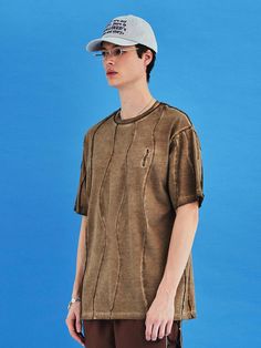 This is a comfortable and casual t-shirt that is made out of high quality cotton 100% fabric. With design detail of semi oversized silhouette, scratch logo embroidery detail, and unique dyed fabric,  it gives a trendy and casual look.- Semi oversized silhouette- Color wave overlocked detail- Scratch logo embroidery- Tentar and tumble washed fabric Color Wave, Oversized Silhouette, Casual T Shirt, Dyed Fabric, Embroidery Details, Logo Embroidery, Embroidery Logo, Casual T Shirts, Design Details