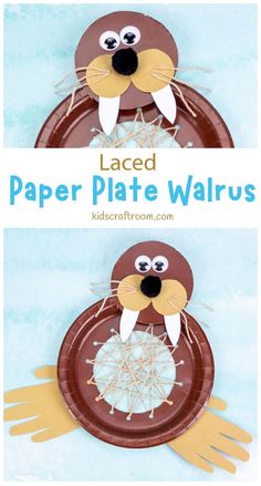 paper plate walrus craft for kids to make