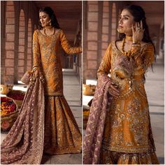 Brand : Mohsin Naveed Ranjha Code:  Gul-e-Maryam Color:  Marigold Yellow Unstitched Fabric Details : Embellished Front (Raw Silk) Embroidered Back (Raw Silk) Embroidered Front/Back Patch (Raw Silk) Embellished Sleeve (Raw Silk) Embroidered Dupatta (Organza) Embroidered Dupatta Border (Organza) Embroidered Gharara (Raw Silk) Mayoun Dress Pakistan, Mehndi Bridal Outfit, Rust Orange Lehenga, Mehndi Gharara, Pakistani Bridesmaid Dresses, Yellow Gharara, Red Gharara, Woman Wedding Dress, Gharara Pakistani