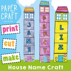 a children's book about paper crafts and how to make their own name craft