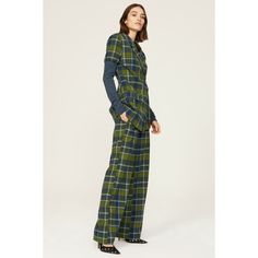 Blue plaid crepe (90% Polyester, 7% Rayon, 3% Spandex). Pants. Pull on. See size and fit notes for length measurements. Imported. Tailored Plaid Pants For Fall, Tailored Plaid Trousers, Plaid Full-length Pants For Fall, Plaid Full Length Pants For Fall, Plaid Wide-leg Pants For Fall, Fall Plaid High-waisted Wide Leg Pants, Plaid High-waisted Wide Leg Pants For Fall, V Pants, Spandex Pants