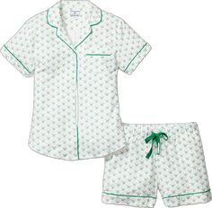 Green Relaxed Fit Comfortable Sleepwear, Green Comfortable Sleepwear With Relaxed Fit, Comfortable Green Sleepwear For Spring, Casual Green Sleepwear For Lounging, Green Fitted Sleepwear For Loungewear, White Sporty Sleepwear With Relaxed Fit, Fitted Green Sleepwear For Loungewear, Fitted Green Cotton Sleepwear, Pajama Short