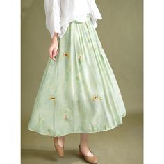 Details: Gender: Women Item Type: Skirts Material: Linen, Polyester Season: Summer Pattern: Print Style: Casual, Loose, Retro Waist Type: Elastic Waist Size: One Size Waist: 68.00 - 80.00 cm/ 26.77 - 31.50 " Length: 83.00 cm/ 32.68 " Hip: 142.00 cm/ 55.91 " Hem: 210.00 cm/ 82.68 " Casual Dress Patterns, Summer Retro, Summer Pattern, Oversized Dress, Linen Skirt, Summer Patterns, Print Style, Linen Dresses, A Line Skirt