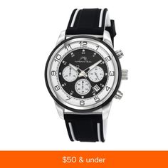 in stock Mens Chronograph, Chronograph Watch Men, Leather Watch Bands, Leather Band, Chronograph Watch, Stainless Steel Case, Jewelry Watches, Silver Tone, Pick Up