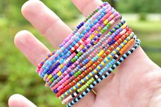 Colorful Seed Bead Bracelets, Accssesories Handmade, Cute Seed Bead Bracelet Ideas, Seed Bead Bracelets Ideas, Small Bead Bracelets Ideas, Seed Bead Bracelet Ideas, Small Beaded Bracelets, Bracelets Seed Beads, Seed Bead Bracelets Diy