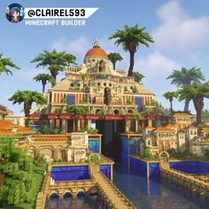 Arabian Palace, Minecraft Desert, Aztec Architecture, Minecraft Castle Blueprints, Minecraft Steampunk, Dessert House, Minecraft Java, Desert City, Minecraft Interior