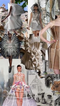 Avant Garde Mood Board, Fashion Inspired By Architecture, Pattern Curator, Space Fashion, Fashion Design Patterns, Fashion Forecasting, Fashion Themes, Couture Outfits