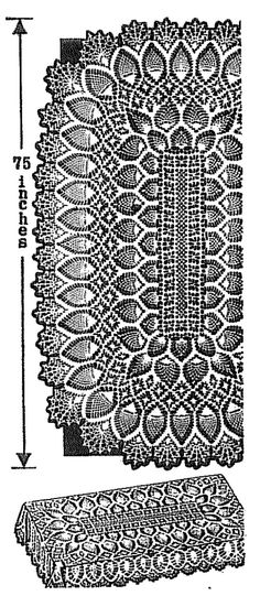 the diagram shows how to make a crochet doily with an intricate design