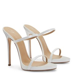 DARSEY White Stiletto Heels, White Strappy Heels, White Stilettos, Trendy High Heels, Shoes Heels Classy, White High Heels, Classy Shoes, Bridal Heels, Fancy Shoes