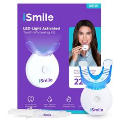 iSmile LED Teeth Whitening Kit White Teeth Whitening Led, Best Teeth Whitening Products, Peroxide Teeth Whitening, Teeth Whitening At Home, Tooth Gel, Tooth Care, Teeth Whitening Remedies, Teeth Whitening Diy, Teeth Whitening Gel