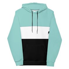 SVOLTA Retro Color Block Unisex Hoodie in Aqua MintAvailable in adult sizes XS-XL.Bold color blocking is back! Flattering unisex fit for men and women. Super soft interior. Light-medium weight. Relaxed fit, size down for a slimmer fit. About SVOLTA: Active lifestyle products for kids and adults in gender neutral color palettes. Part minimalist, part bold and loud. Inspired by mid-century modern design and equally by music, fashion and pop culture. Designed in Los Angeles. Made locally whenever p Gender Neutral Colors, Aqua Mint, Fit For Men, Lifestyle Products, Music Fashion, Bold Color, Retro Color, Neutral Colour Palette, Mid Century Modern Design