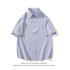 Wiaofellas - New Ice Silk Vertical Stripe Shirt Men's Summer Short Sleeve Lapel Male Shirts Blouse Top Loose Casual Men Clothing Camisas Solid Color Collared Dress Shirt For Summer, Solid Collared Dress Shirt For Summer, Solid Color Summer Dress Shirt With Collar, Summer Solid Color Collared Dress Shirt, Solid Color Short Sleeve Dress Shirt For Summer, Solid Color Short Sleeve Summer Dress Shirt, Solid Color Short Sleeve Dress Shirt For Spring, Solid Short Sleeve Dress Shirt For Spring, Relaxed Fit Collared Dress Shirt For Summer