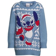 Material: 100% Acrylic Care: Machine Washable Country Of Origin: Imported Country Of Origin: Imported Easy Care Neckline: Crewneck Stitch Lilo And Stitch, Outfit Plan, Graphic Sweaters, Disney Stitch, Stitch Disney, Blue Long Sleeve, Lilo And Stitch, Christmas Colors, Colorful Sweaters