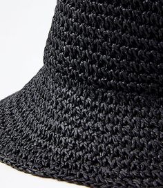 Top looks off with easy-going cool - this bucket hat is our new favorite Saturday staple.,Imported:Imported,Fabrication:100% Paper Loft Bucket Hat Size Small/Medium Black Women's by Loft Size Regular - S/M Black Women's Hats, Fashion, Accessories, 100%, Paper Spring Bucket Straw Hat, Black Lightweight Bucket Hat For Summer, Black Lightweight Bucket Hat For Vacation, Black Summer Bucket Hat, Black Lightweight Bucket Hat With Short Brim, Spring Bucket Hat For Beach, Black Cloche Hat For Beach, Black Lightweight Bucket Sun Hat, Lightweight Black Bucket Sun Hat