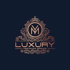 luxury logo design with the letter m