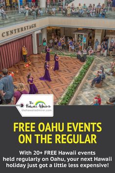 a group of people in purple dresses dancing on the dance floor with text that reads free oahuu events on the regular