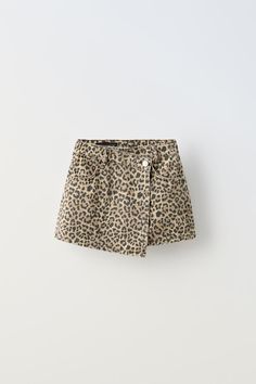 ANIMAL PRINT SKORT - Leopard | ZARA United States Animal Print Skirt, Casual Preppy Outfits, Crochet Coat, Linen Blazer, Print Skirt, Knitwear Cardigan, Cute Fits, Skorts, Preppy Outfits