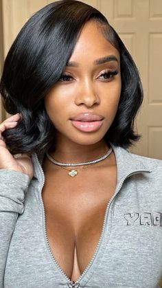 Natural Hair Bob Cut, Natural Hair Bob, Bday Photoshoot, Pressed Natural Hair, Silk Press Natural Hair, Quick Weave Hairstyles, Birthday Hair, Dope Hairstyles