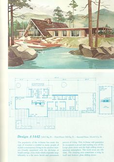 an old house is shown with plans for it