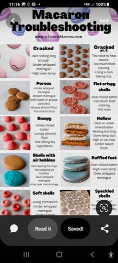 the macaron troubleshooting app on an iphone