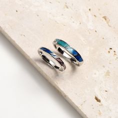 "❈Get 40% off when you buy 4 items ❈Materials:925 Sterling Silver/Resin ❈Measurements: these are adjustable open rings,you can adjust it to your own size,or you can left your size in the note,we will adjust it for you. Female ring: Original size : US 6/ Can be adjust from US Size 6-9.5 Male ring: Original size : US 7.5/ Can be adjust from US Size 7-11 ❈Personalized:Please left the personalized information in the section,we will engrave it on the inside of the ring.If you want engrave different i Silver Enamel Promise Ring, Silver Minimalist Enamel Ring For Anniversary, Stainless Steel Open Couple Rings For Promise, Modern Stainless Steel Couple Rings For Gift, Silver Polished Enamel Ring For Wedding, Silver Enamel Ring With Polished Finish For Wedding, Stainless Steel Couple Rings As Gift, Round Stainless Steel Couple Rings Gift, Ring For Couple