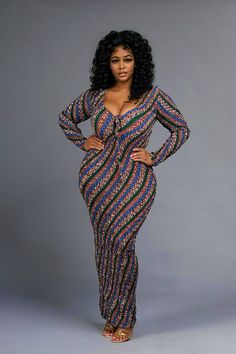 This maxi dress is a must-have style choice for any occasion, giving it a sophisticated and elegant look. This bodycon design is a great way to accentuate your figure. Features Maxi bodycon dress with front-tie detail 100% African cotton fabric, stretchy Model is 5'5, wearing size Large Disclaimer: Pattern placement will vary For a custom size, please leave your bust, waist, hip, and height measurements under the 'Notes' section when checking out Made-to-order. No refunds. Shipping Order ships w Maxi Bodycon Dress, African Fashion, Must Haves, Custom Sizing, Bodycon Dress, Cotton Fabric, This Is Us, Maxi Dress, Fabric