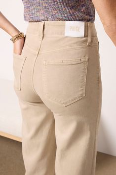 Cuffed hems elevate these stylish wide leg jeans by Paige, featuring a high-rise waist, zipper fly closure, and versatile beige wash. They're crafted for day-to-night wear in soft, vintage-feel stretch denim. | PAIGE Women's Sasha Ankle w Extra Wide Cuff Jeans, Size 27, Taupe Beige Cropped Wide Leg Pants For Work, Chic Beige Cropped Wide Leg Pants, Beige High Waist Flare Jeans For Fall, High Rise Beige Wide Leg Pants For Work, Beige Wide Leg Flare Jeans For Work, Beige Wide Leg Pants With Five Pockets, Trendy Beige Straight Leg Jeans, Beige Relaxed Fit Flare Jeans For Spring, Beige High Rise Wide Leg Pants For Work