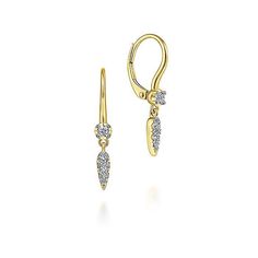 14K Yellow Gold Spiked Diamond Drop Earrings Yellow Gold Dangle Cluster Earrings For Formal Events, Formal Yellow Gold Dangle Cluster Earrings, Fine Yellow Gold Diamond Earrings With Lever Back, Formal 14k Gold Diamond Earrings With Lever Back, Spike Earrings, Aesthetic Vibes, Diamond Drops, Diamond Drop Earrings, Gold Bracelet