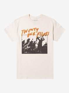 Twenty One Pilots fans know how amazing the band's live show is! Capture the energy with this tee showing a photo of the duo performing live  with the band's name above.100% cottonWash cold; dry lowImportedListed in men'sunisex sizes Twenty One Pilots Live, Twenty One Pilots Shirt, Twenty One Pilots Merch, Pop Punk Music, Vintage Shirt Design, Punk Tee, Punk T Shirt, Tour Poster, The Duo