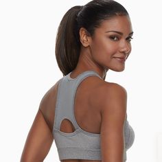 Fila Sports Bra-Medium Impact Zipper Front, Gray, Size X-Small. Racer Back With Keyhole Accent. Lightly Lined Cups. Tru-Dry Moisture Wicking Technology. Tag And Wire Free. Functional Sports Top With Zipper Closure, Zipper Closure Athleisure Activewear For Sports, Gym Activewear With Zipper Closure, Athleisure Activewear With Zipper Closure For Sports, Sporty Stretch Activewear With Zipper, Sporty Stretch Activewear With Zipper Closure, Gym Tops With Zipper Closure, Functional Activewear With Zipper For Workout, Functional Activewear With Zipper Closure For Workout