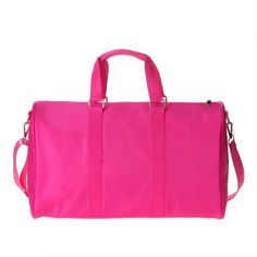 Classic Nylon Duffle Bag - Miles and Bishop Pink Nylon Duffle Bag For Everyday Use, Functional Pink Nylon Duffle Bag, Versatile Pink Nylon Travel Bag, Pink Nylon Bag With Luggage Sleeve, Functional Nylon Duffle Bag For Weekend, Functional Nylon Weekend Duffle Bag, Sporty Weekend Duffle Bag, Sporty Tote Gym Bag For Weekend, Sporty Rectangular Gym Bag For Weekend