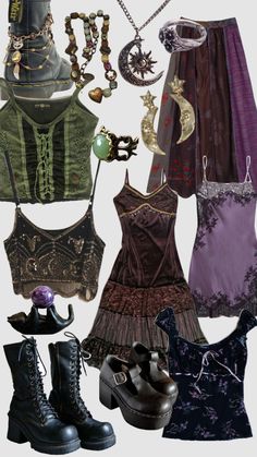 whimsigoth wardrobe Y2k Bohemian Fashion, British 80s Fashion, Wymsical Goth, Witchcore Fashion Grunge, Whimsi Gothic Aesthetic, Whimsygoth Summer Outfits, Whimsigoth Amazon Finds, Plus Whimsigoth, Whimsical Witch Aesthetic