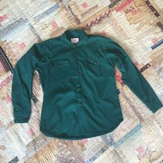 "Vintage Boy Scouts of America long sleeve oxford style shirt, complete with official Boy Scouts of Canada brown buttons and sweet sewn in tag with a name that has since faded. Oxford style collar, button down with button cuff sleeves and two breast pockets. Forest green, sturdy canvas fabric.  Tag: Boy Scouts of Canada, Official Shirt by Wiegard, Size 13 - 13 1/2 (Was most likely a larger boy's size, fits women's XS, S, please consult measurements to be sure!) Shoulder to shoulder: 14\" Underar Vintage Boy Scouts, Puff Sleeve Cardigan, Boy Scouts Of America, Vintage Boys, Boy Scouts, Cuff Sleeves, 1960s Vintage, Dress With Bow, Sweater Cardigan