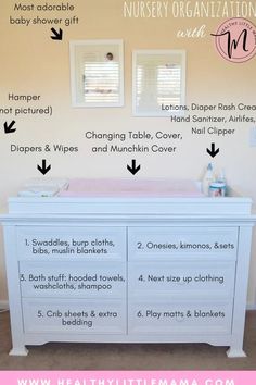 a baby changing table with instructions to make it look like an old dresser or changing table