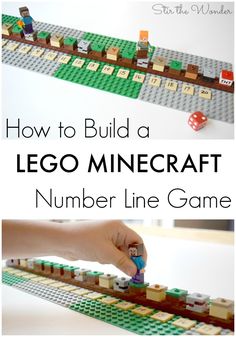 how to build a lego minecraft number line game with instructions for kids and adults