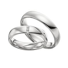 14K White Gold Diamond Matching Wedding Rings Set, His and Hers Wedding Bands - LTB JEWELRY Wedding Ring White Gold His And Hers, White Wedding Rings Couple, White Gold Wedding Rings His And Hers, Simple Wedding Bands His And Hers, Simple Wedding Rings Sets His And Hers, Matching Wedding Bands His And Hers, His And Her Wedding Bands, Wedding Rings White Gold, Platinum Diamond Wedding Ring