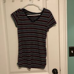 Questions? Comment Below! Target Maternity, Purple Tee, Womens Maternity, Pregnancy Shirts, Womens Tie, Striped Tie, Baby Shirts, Maternity Tops, Striped Shirt