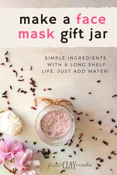 Organic Face Masks Diy, Diy Face Peel Mask, Homemade Shampoo, Beauty Products Gifts, Gift Jar, Simple Face, Face Mask Recipe, How To Grow Natural Hair