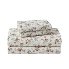 three sheets with floral print on them