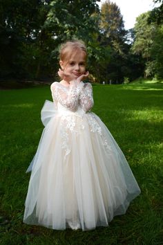 Winter Flower Girl Dress, Winter Flower Girl, Ivory Flower Girl Dress, White Flower Girl Dress, Long Flower Girl Dresses, Toddler Girl Dress, Real Princess, Baptism Gown, Classy Wedding Dress