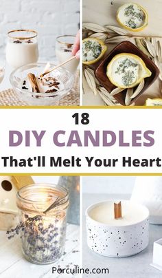 Wondering how to make homemade candles? Here are 18 awesome ideas for you that you can choose from and start making your own DIY Candle now! #DIYcandle #Homemadecandle #Candleideas Christmas Candle Diy Ideas, Candle Making Decoration, Cute Homemade Candles, Candle Toppers Diy, Diy Crystal Candles, How To Make Your Own Candles, Organic Candles Diy, How To Make Candles, Homemade Essential Oil Candles