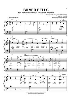 silver bells sheet music for piano