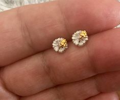 "--Solid .925 Sterling Silver Hawaiian Hibiscus Flower TINY Post Earrings. Purposely crafted highly-detailed but very small & dainty at 7MM (about 0.27\"). They have a matte finish with just a hint of polish at the Flowers's edges. The Flowers Stigma is plated in 14K yellow gold. In our Hawaii stores, these are usually bought for upper ear, nose piercings or as Children's studs. --The Hibiscus is Hawaii's official State Flower. Hawaiian Hibiscus shrubs bear blooms almost every day but the bl Hibiscus Ring, Hibiscus Jewelry, Cute Hawaiian Jewelry, Hibiscus Flower Earrings, Hibiscus Flower Necklace, Hibiscus Shrub, Hawaiian Necklace, Tiny Studs, Tan Skin