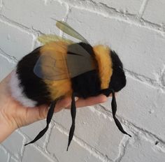 bee Bumble Bee Stuffed Animal, Bumble Bee Plush, Big Bumble Bee, Bee Stuffed Animal, Bee Plush, Big Bee, Realistic Stuffed Animals, Sewing Stuffed Animals