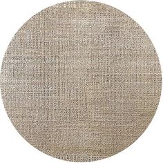 a round rug that is made out of linen